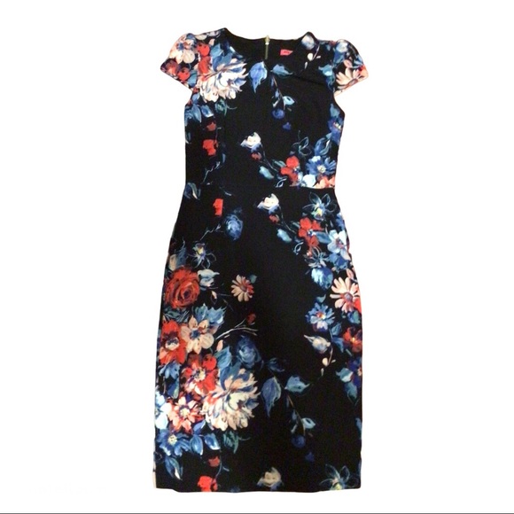 SOLD Betsey Johnson Floral Pencil Dress Sz 6 - Picture 12 of 12